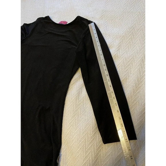 Concubine Women’s Long Black Lace Top Sz L Whimsigoth Witchy Artsy Stretchy Slim - Picture 9 of 13